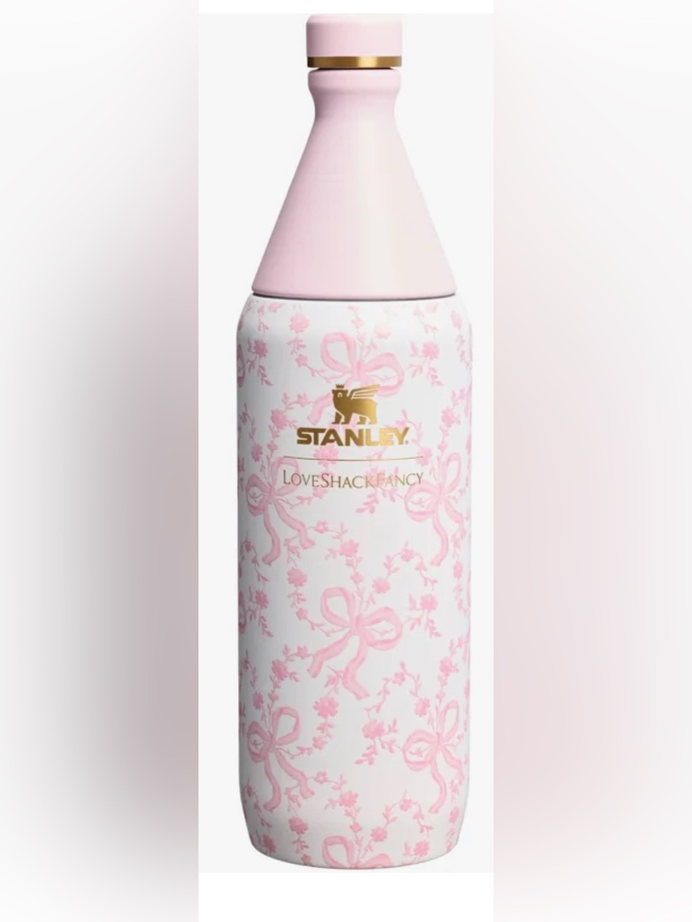 LoveShackFancy Stanley Stainless Bottle in Pale Pink and Mint Floral